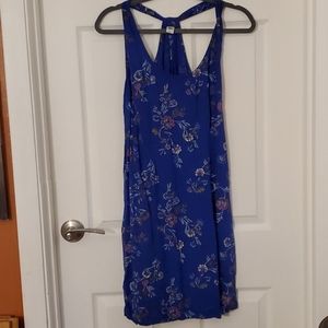 Blue floral halter dress